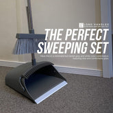 Pro Boxed Long Handled Grey Dustpan & Brush
